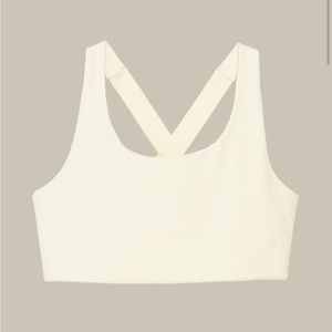 Simone Workout Bra in Ivory | Criss Cross Straps